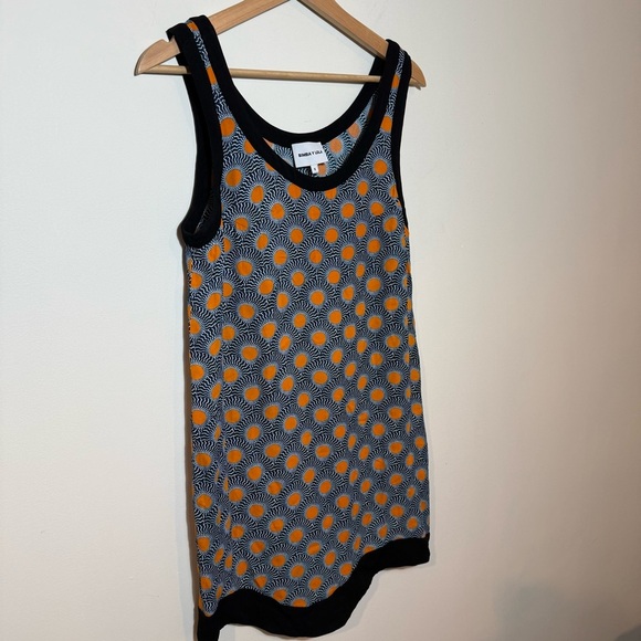 Orange and Black Patterned Tank Top - Picture 2 of 9